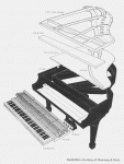 Diagram of the inside of a piano